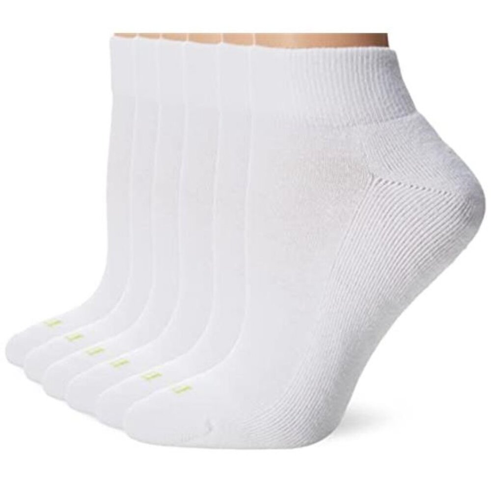 Womens Cushioned Quarter Socks 6 Pack Soft Comfort Shoe Socks Sizes 4 to 10